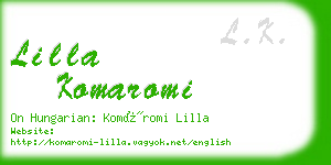 lilla komaromi business card